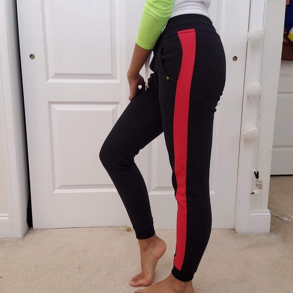 Red Stripe Black Joggers - Picture 4 of 5